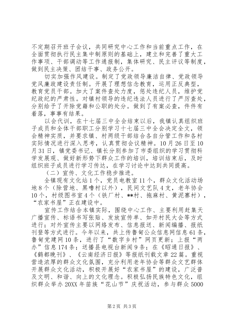 乡镇政府工作总结暨工作打算_第2页