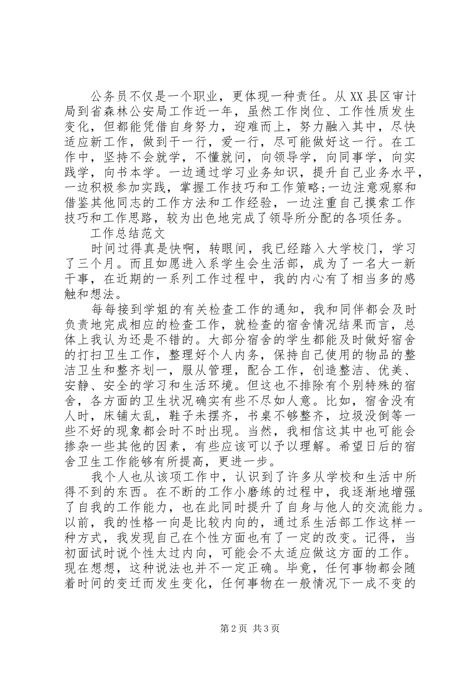 警察个人工作总结范文_第2页