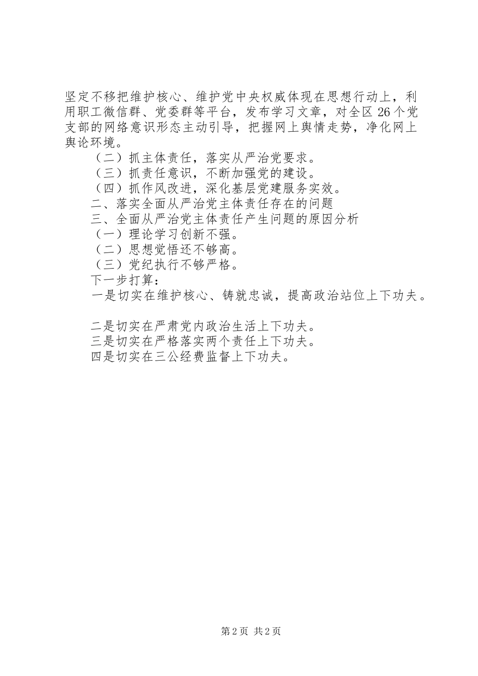 税务局落实全面从严治党主体责任工作报告_第2页