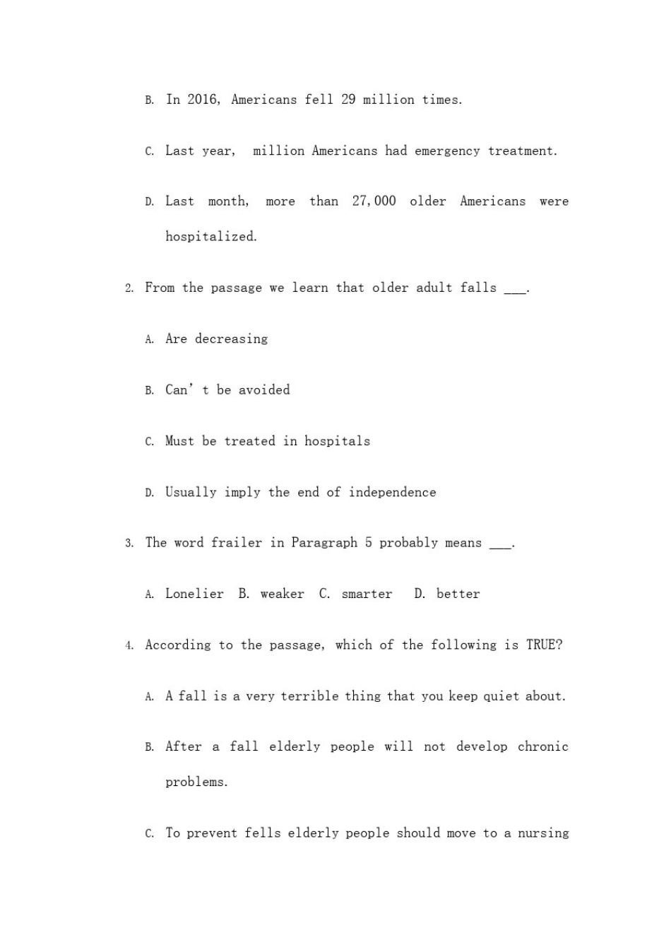 成人本科学位英语统一考试真题及答案_第3页