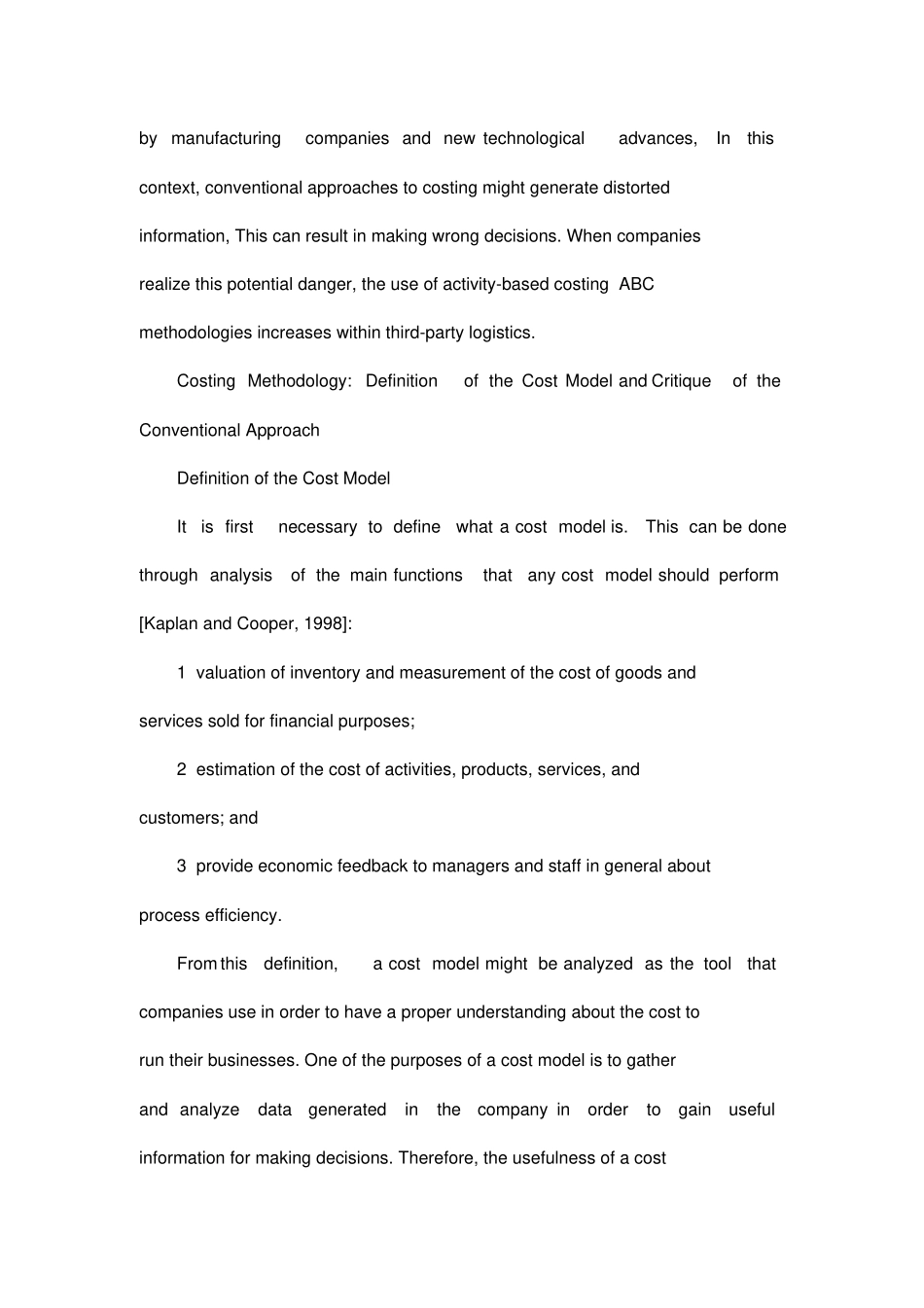 外文翻译--第三方物流企业的作业成本法_第2页