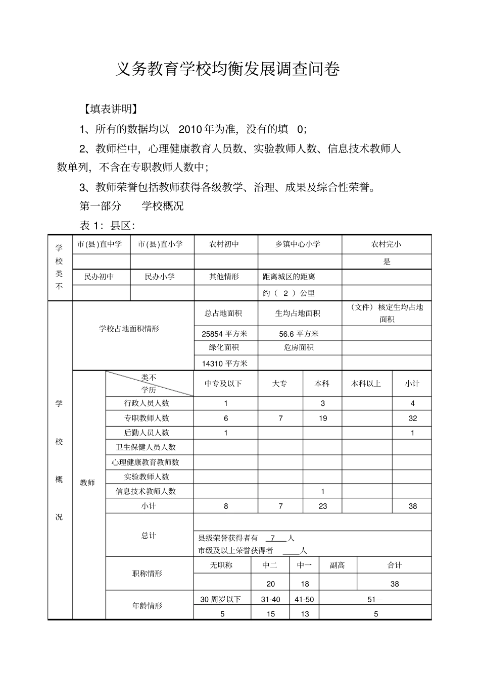 义务教育学校均衡发展调查问卷_第1页