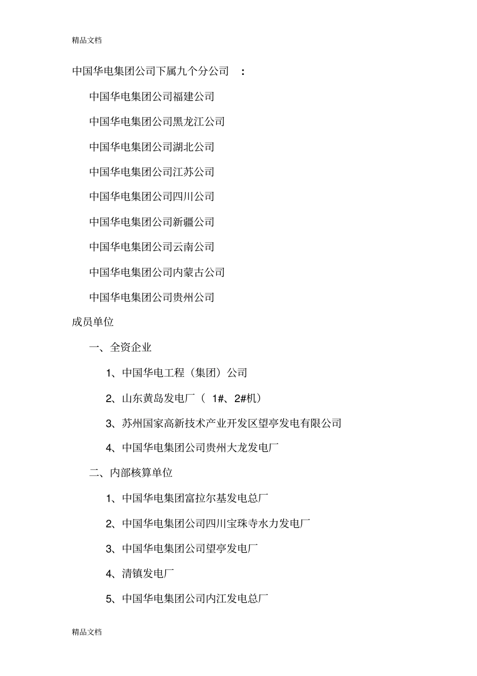 中国华电集团公司组织结构资料_第2页