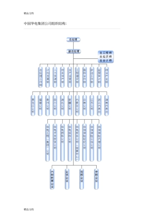 中国华电集团公司组织结构资料