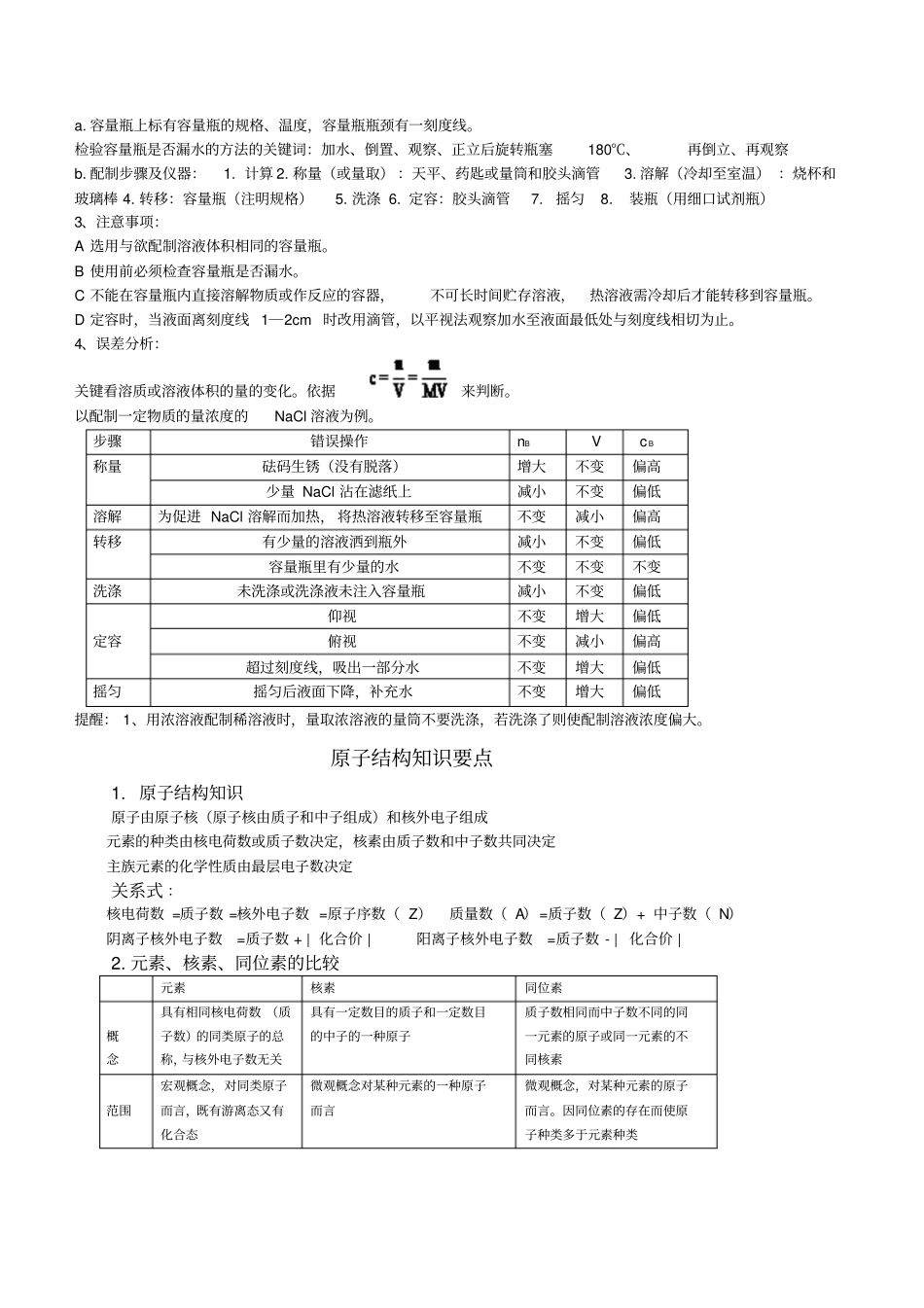 (完整word版)苏教版化学必修一知识点整理_第3页