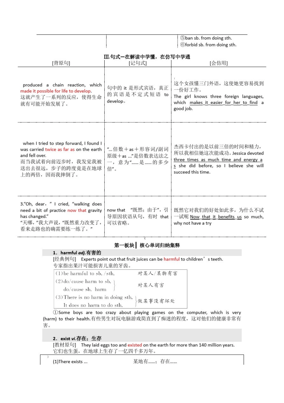 人教版英语必修三unit4知识点以及相应练习(超级好)_第2页