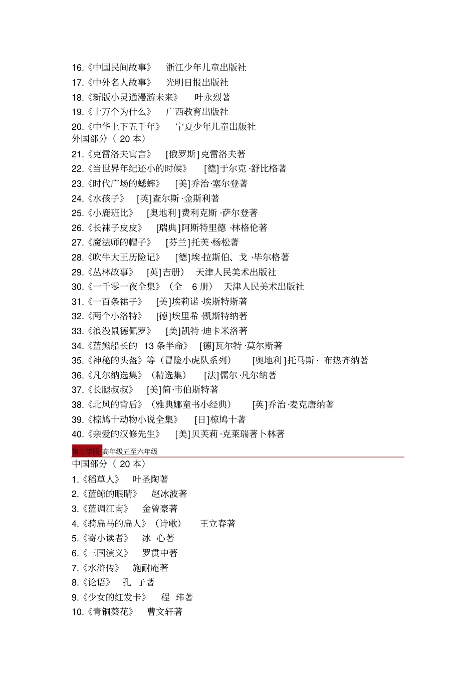 小学各年级阅读量要求39837_第3页