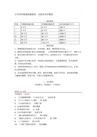 小学各年级阅读量要求39837
