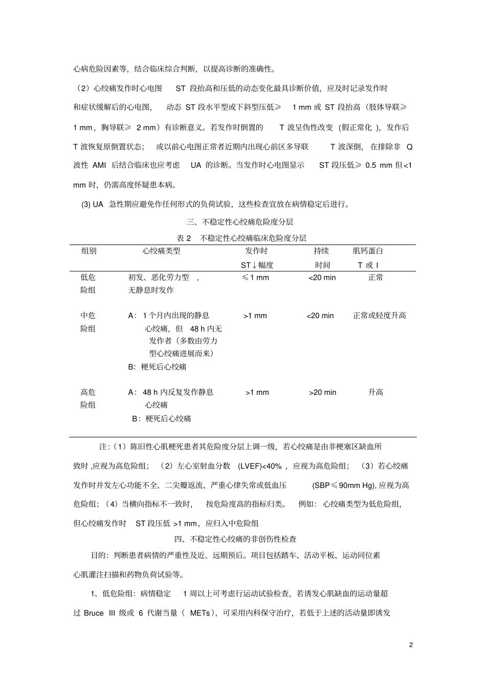 -不稳定性心绞痛诊断和治疗指南_第2页