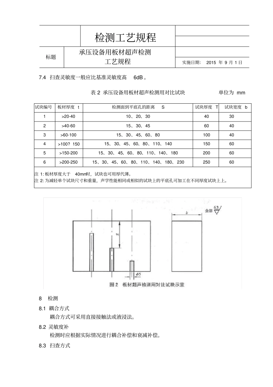 承压设备用板材超声检测工艺规程_第3页