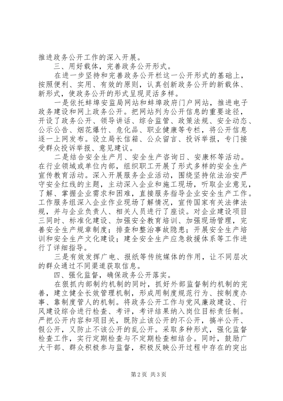 市安监局政务公开工作总结_第2页