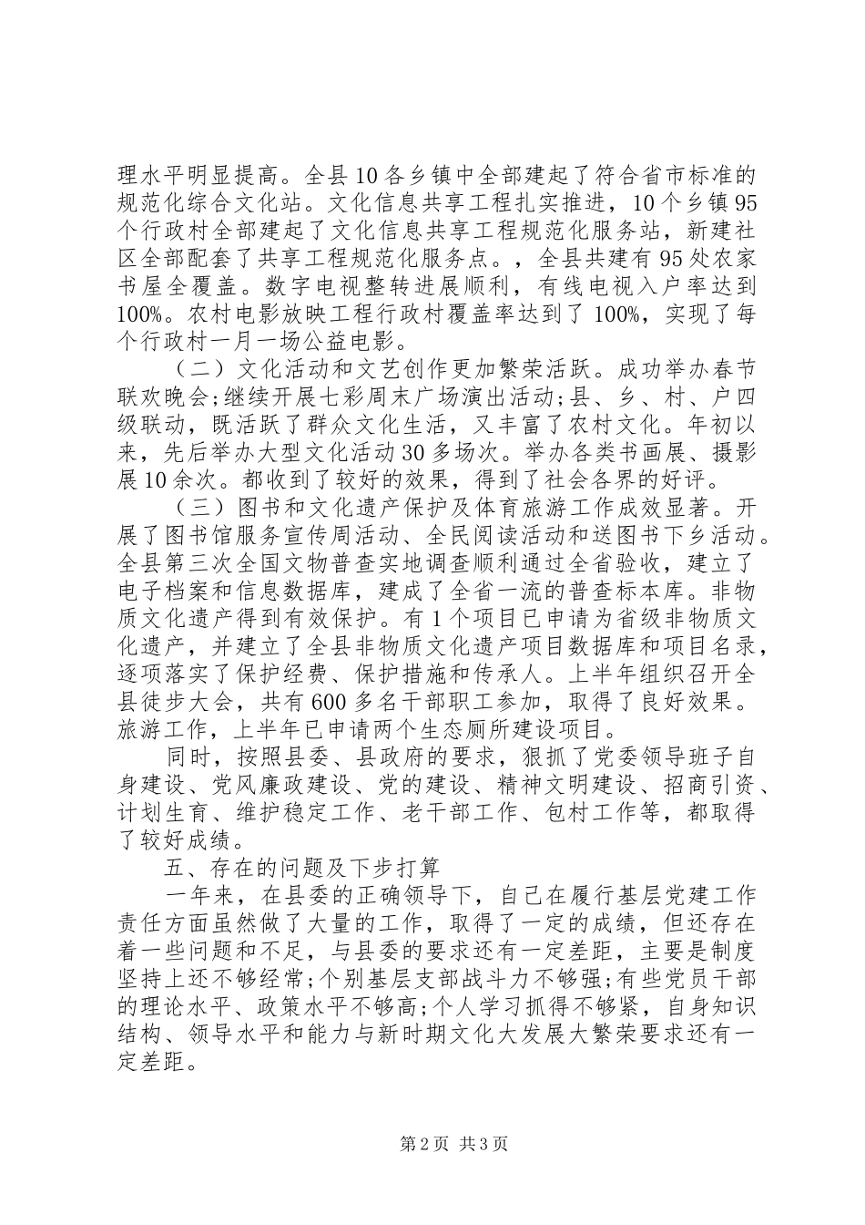 文化局党建述职报告_第2页