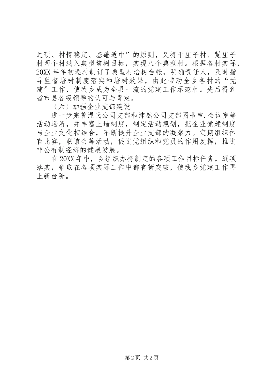 乡组织办终工作总结_第2页