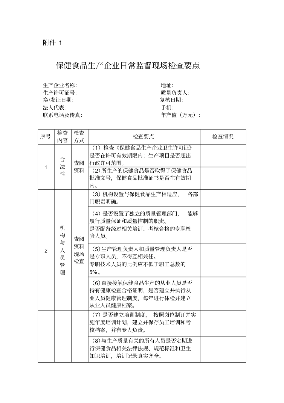 保健食品生产企业日常监督现场检查要点_第2页
