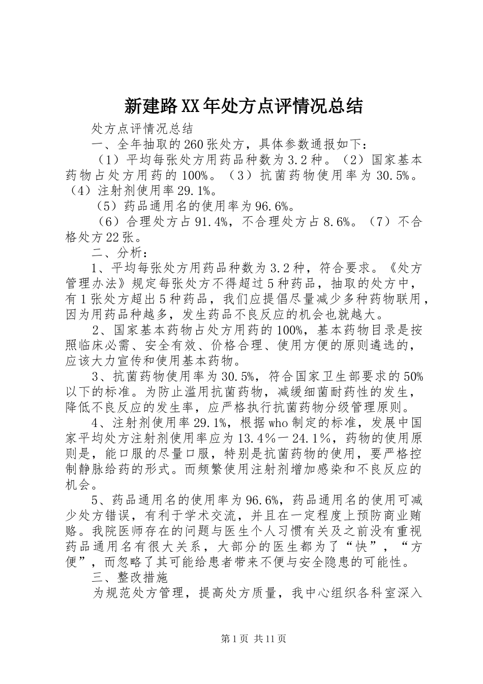 新建路处方点评情况总结_第1页
