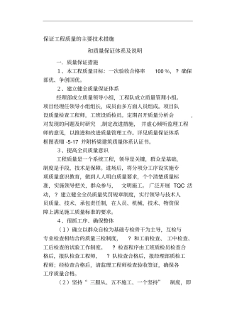 保证质量保证措施