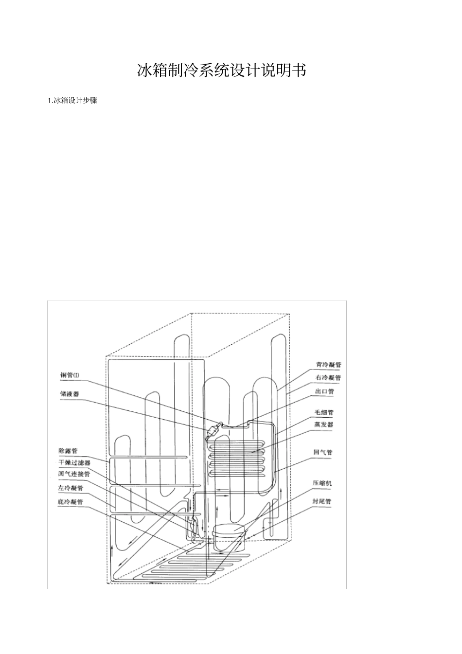 冰箱制冷系统设计说明书_第1页