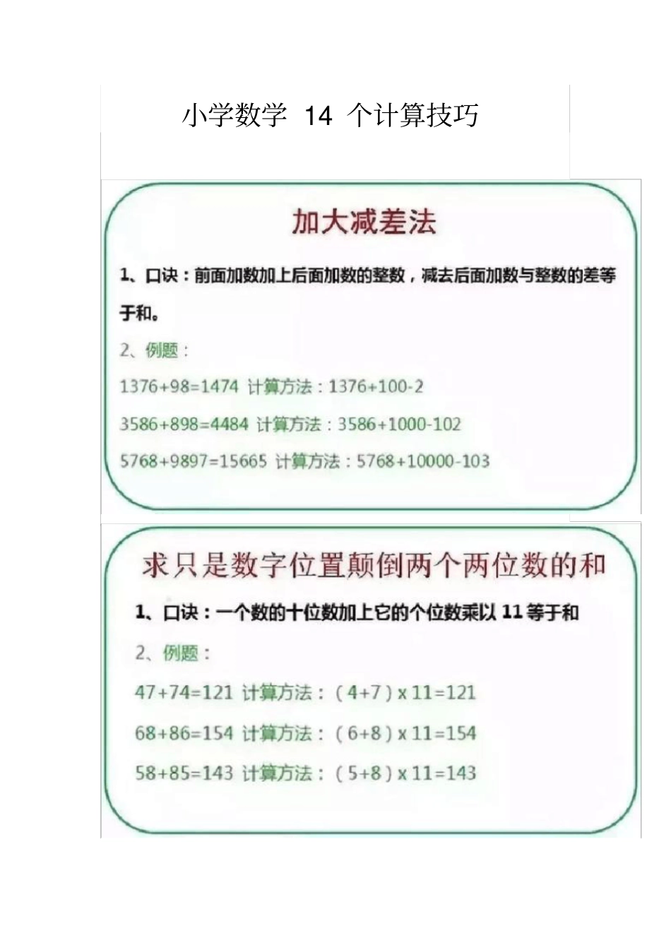 小学数学14个计算技巧_第1页
