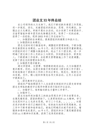 团总支终总结