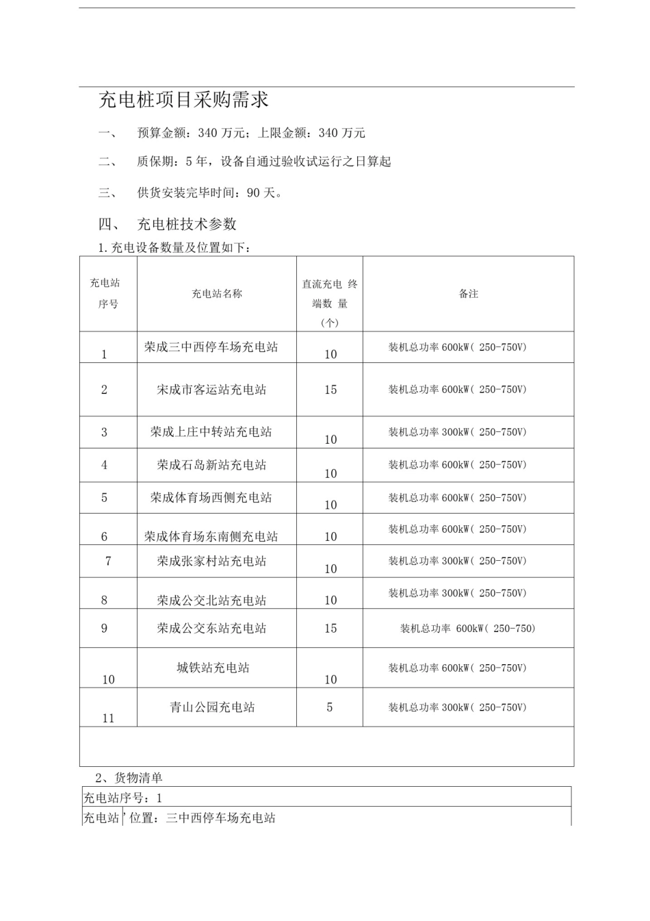 充电桩项目采购需求_第1页