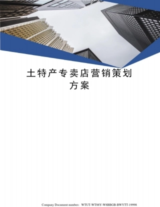 土特产专卖店营销策划方案