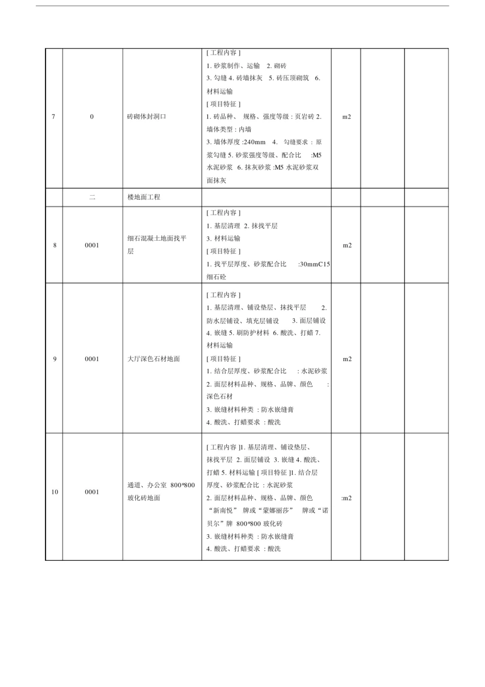 室内装饰工程工程量清单.docx_第2页
