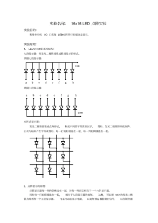 16x16LED点阵实验