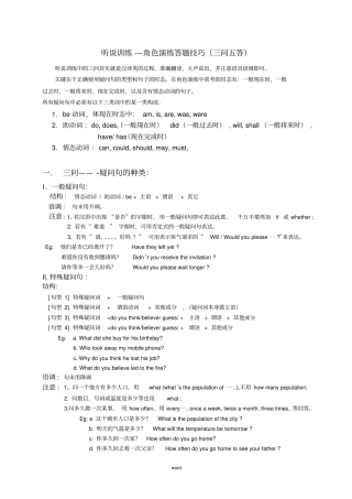 听说训练----英语疑问句类型#精选.