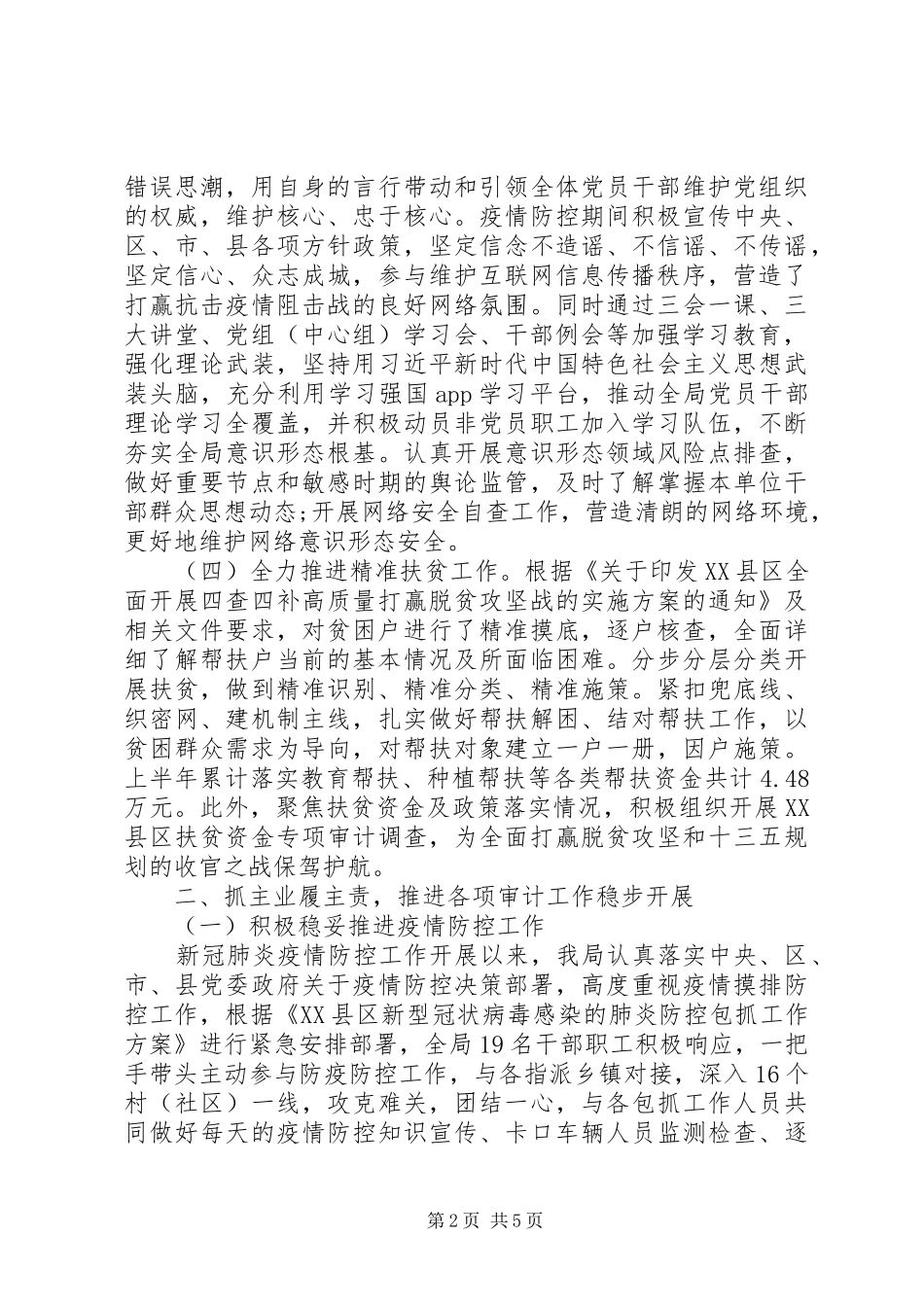 县审计局关于上半年工作总结暨下半年工作思路_第2页