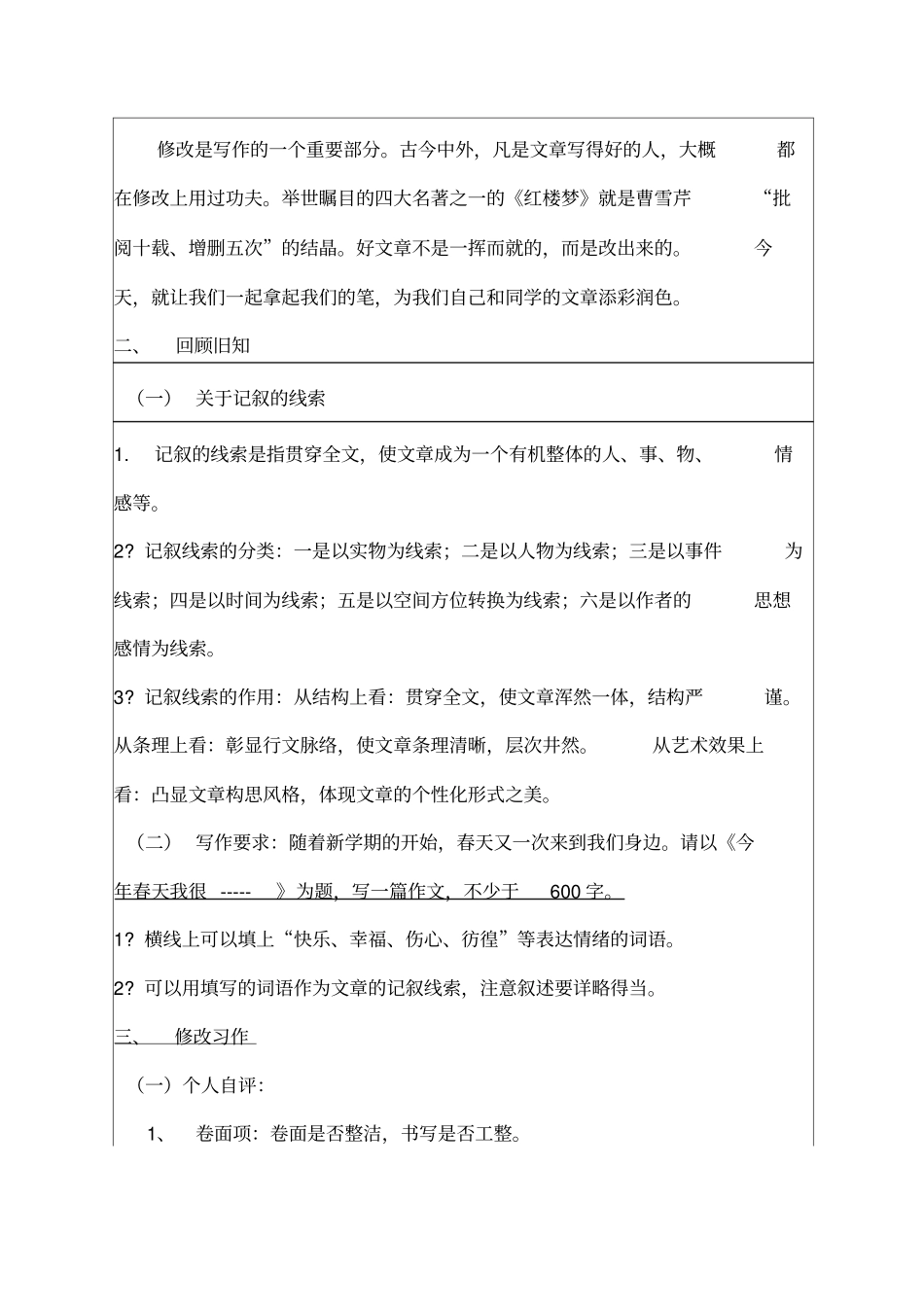 人教版初二语文下册作文评改课_第2页