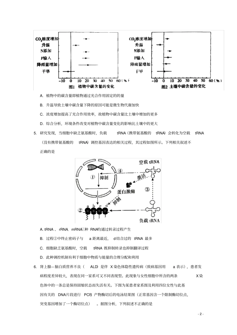 北京市东城区2020届高三生物下学期综合练习(一模)试题(一)(1卷)_第2页