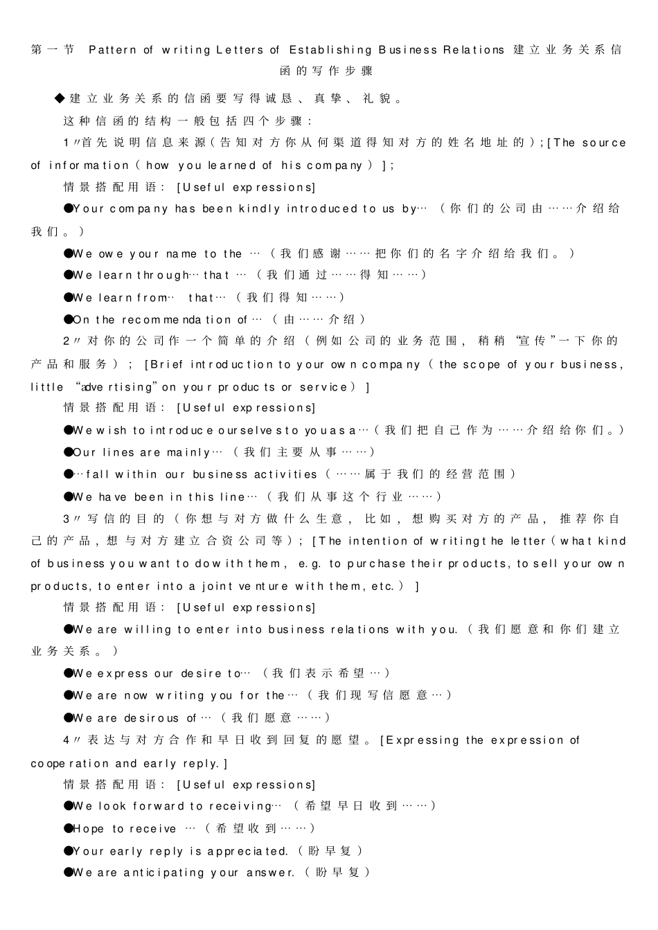 外贸函电-建立业务关系_第1页