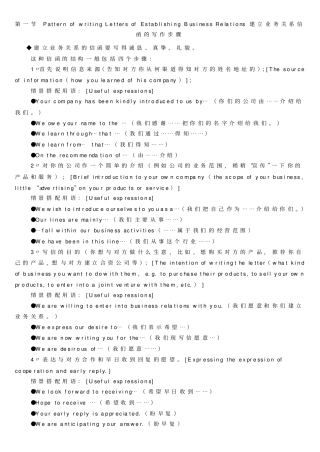 外贸函电-建立业务关系