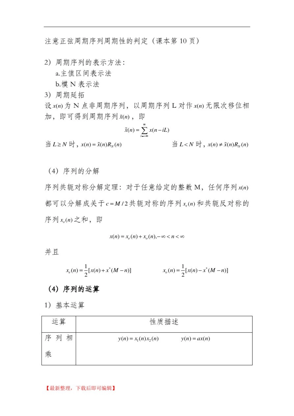 数字信号处理知识点总结(精编文档).doc_第2页