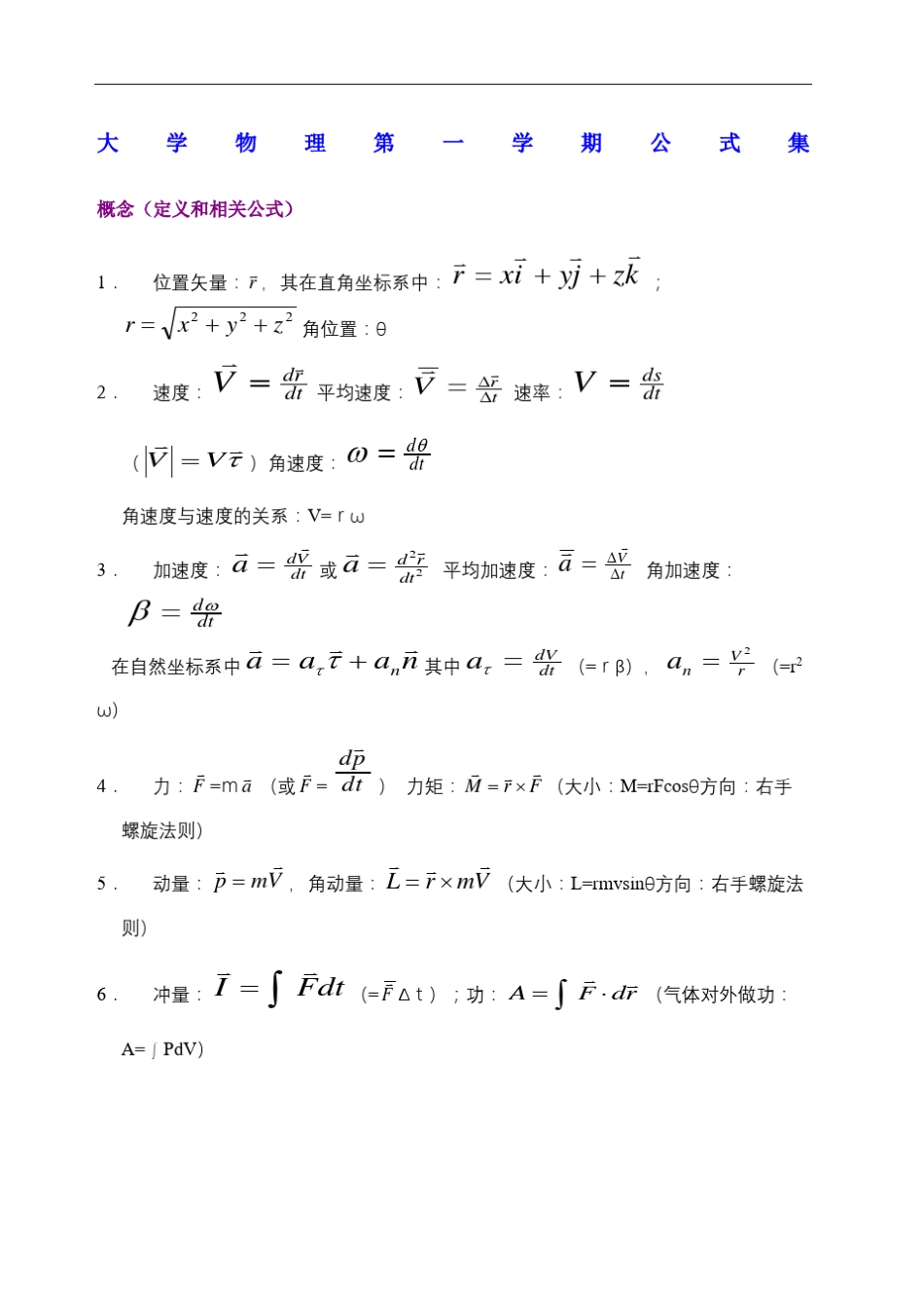 大学物理公式大全_第2页