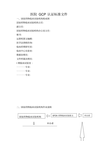 医院GCP认证标准文件