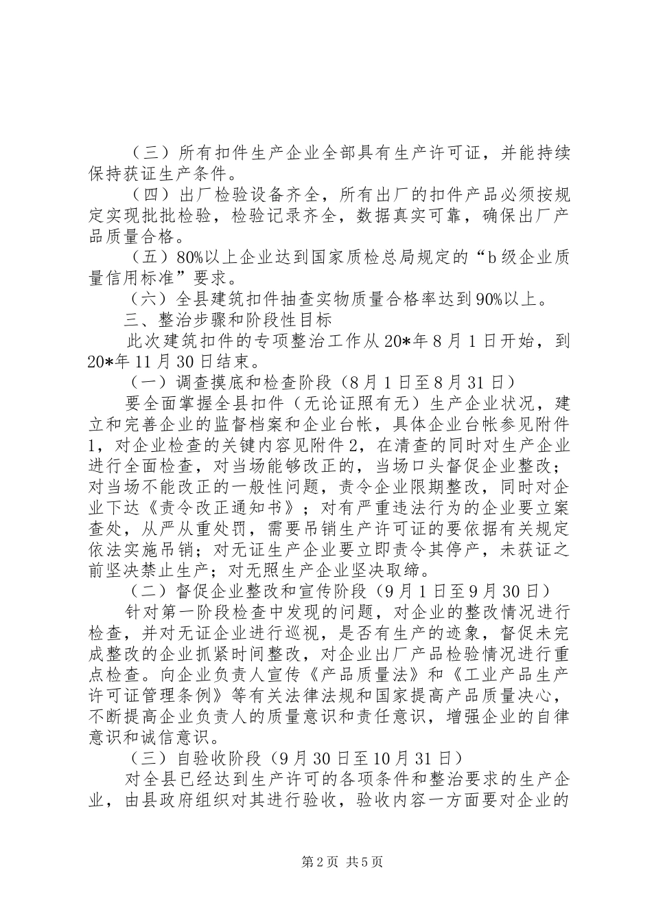 建筑扣件质量安全整治工作实施方案_第2页