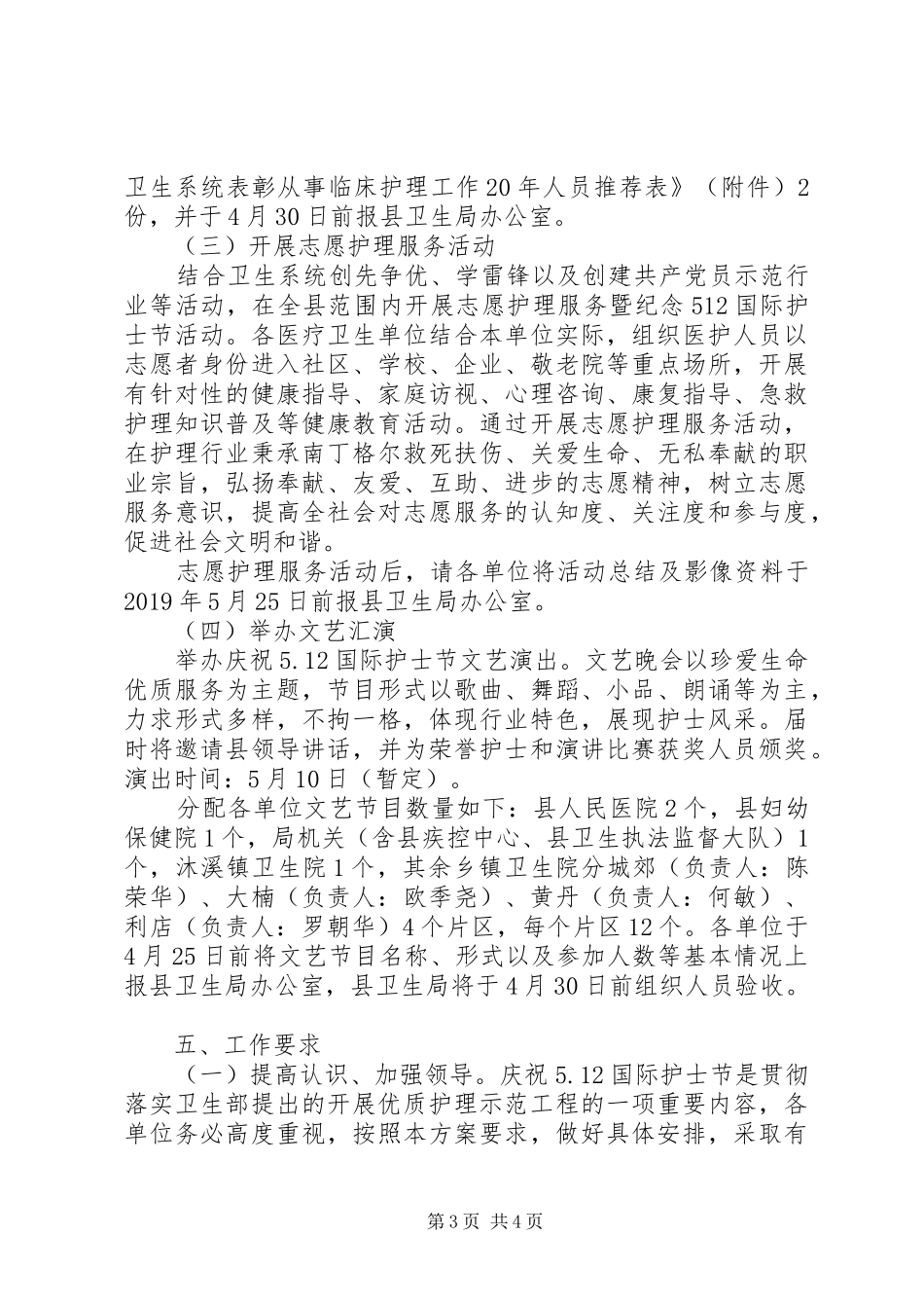 XX年卫生局国际护士节活动实施方案_第3页