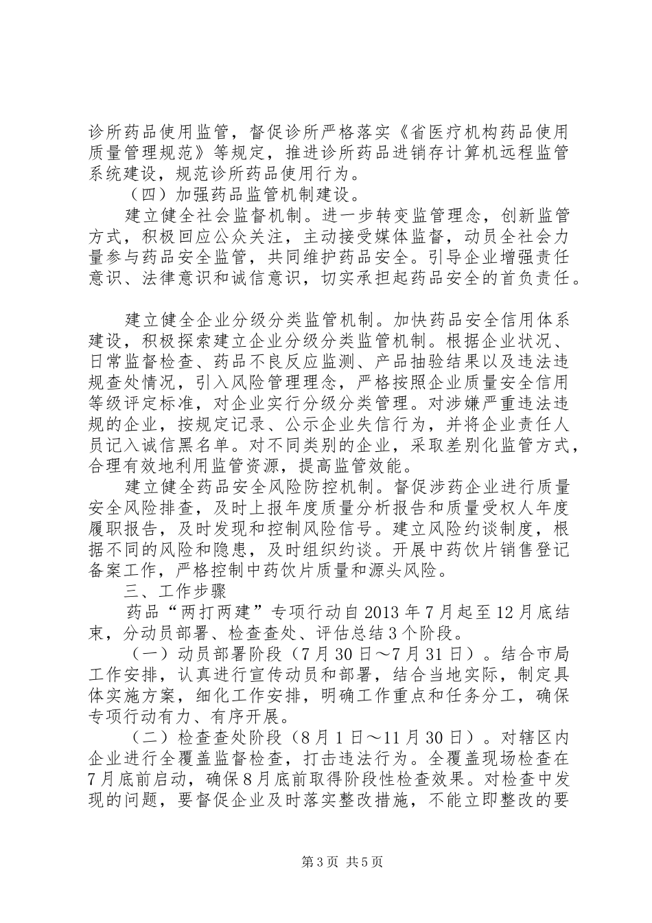 药品两打两建专项行动实施方案_第3页