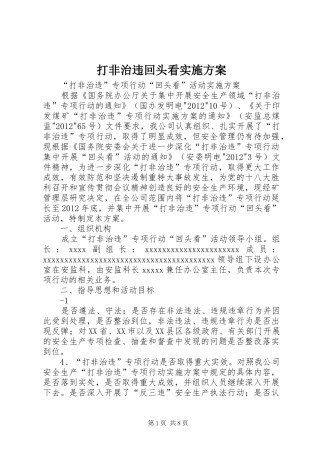 打非治违回头看方案