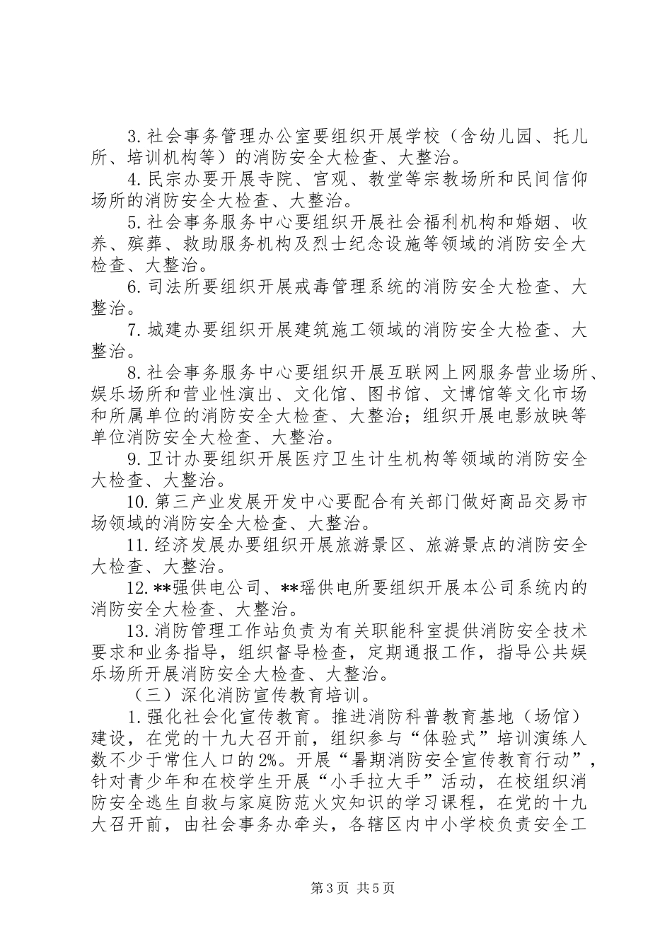 街道办XX年夏季消防安全检查方案_第3页