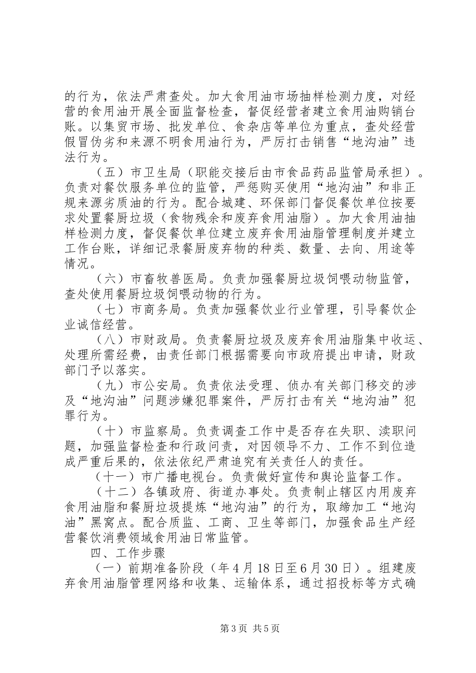 市政办废弃食用油管理实施方案_第3页