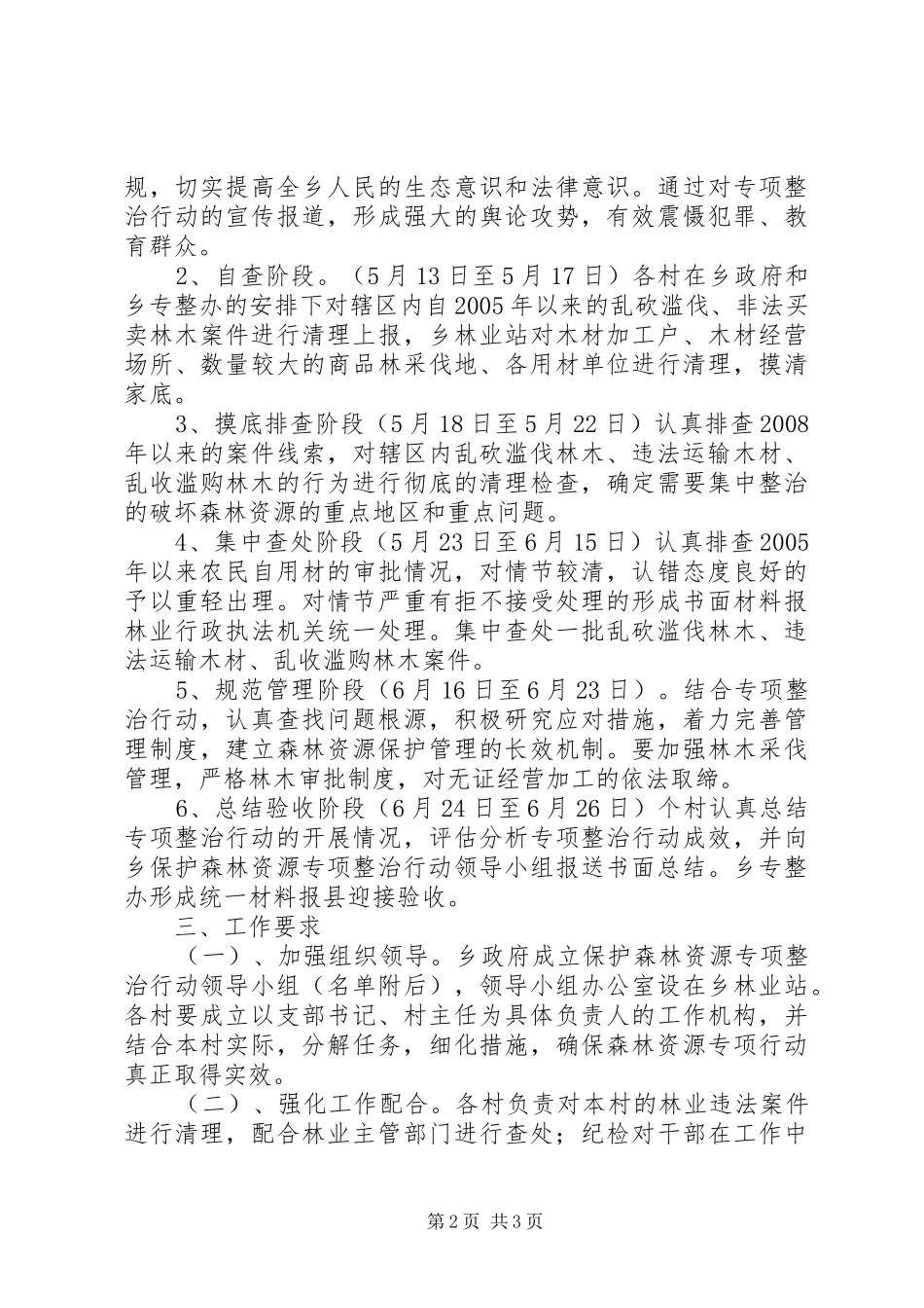 森林资源专项整治工作实施方案_第2页