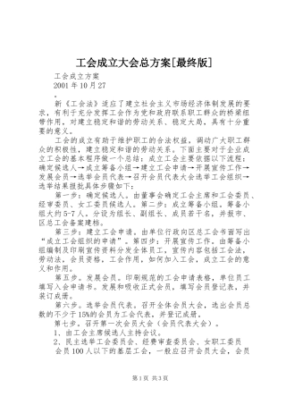 工会成立大会总实施方案[最终版]