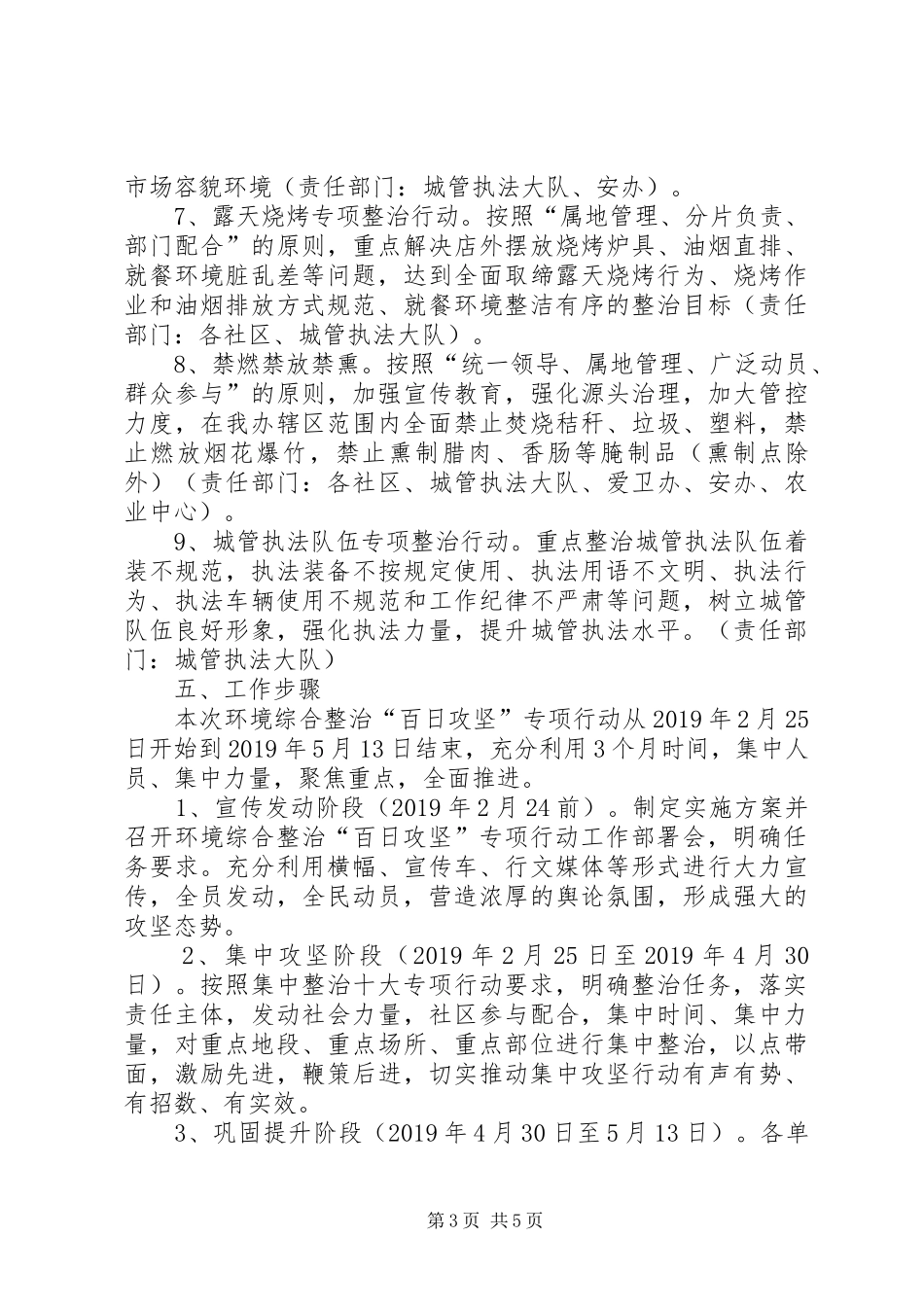 城市管理“百日攻坚”工作实施方案_第3页