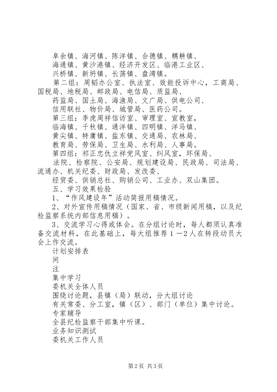 “作风建设年”学习讨论阶段方案_第2页