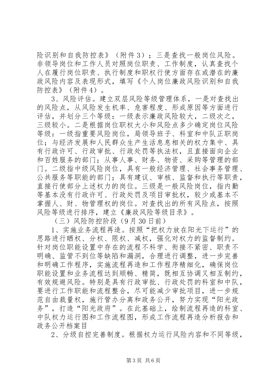 城管局廉政风险指导实施方案_第3页