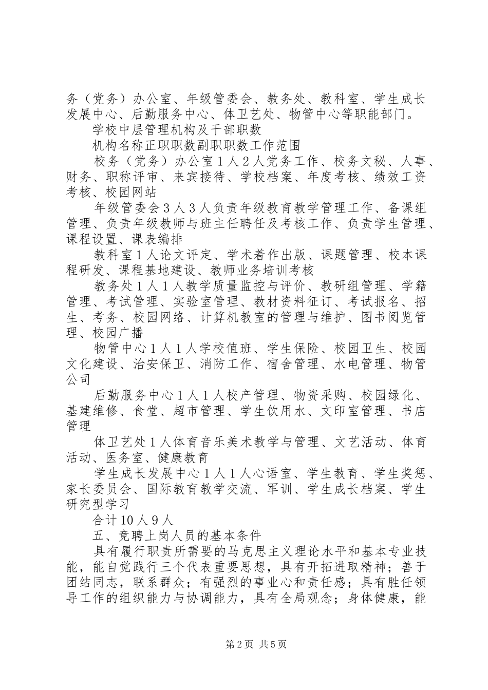 区中学中层干部竞聘上岗方案_第2页