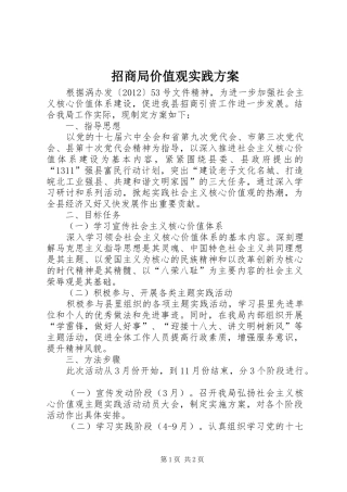 招商局价值观实践实施方案