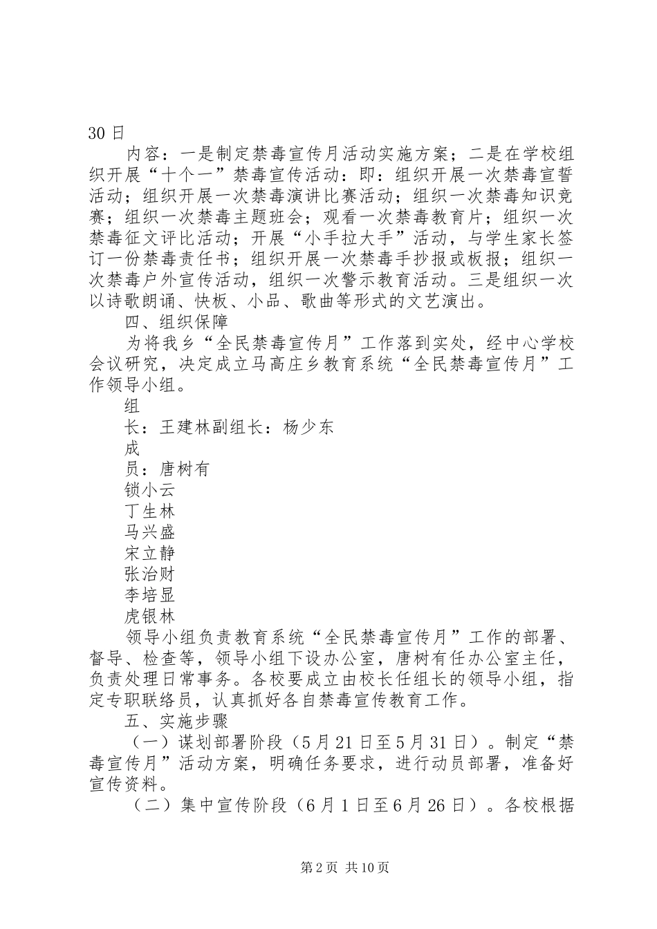 学校禁毒宣传月方案_第2页